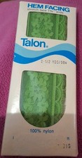 VINTAGE TALON GREEN STRETCH LACE HEM FACING 2.5 YDS FREE SHIPPING