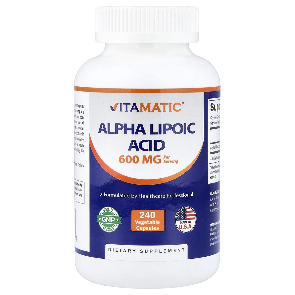 Alpha Lipoic Acid, 240 Vegetable Capsules (300 mg per Capsule)