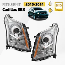 HID Headlight w/ AFS  For 2010-2014 Cadillac SRX Chrome Pair Left Right
