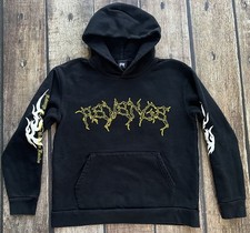 REVENGE CERBERUS LIGHTNING DOG PACK HOODIE BLACK MENS LARGE EXCELLENT