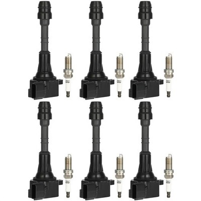 6X Ignition Coils & Spark Plugs For Nissan Maxima V6 3.5L 2002 UF349 US STOCK