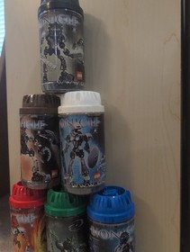 2002 LEGO Bionicle ORIGINAL TOA NUVA (8566-8572) Complete Set of 6 in Canisters