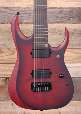 Ibanez RGD721FA 7-String Electric Guitar Stained Wine Red Burst Flat