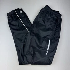 Novara Rain Pants Mens Large Black Pull On Drawstring Reflective Cycling Zip