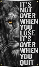 Inspirational Lion Tapestry 3x5FT Positive Energy Aesthetic Wall Art Office