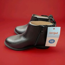 Toddler Tanner Chelsea Ankle Boots - Cat  Jack  Black 12 Zipper Closure  NEW