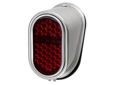 R&uuml;cklicht oval komplett, rot, mit Kederplatte - Simson SR2, KR50