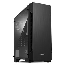Zalman - S3 - ATX Mid-Tower PC Case - Full Acrylic Side Panel - 3x Case Fan 120m