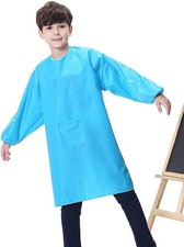Royar beauty Kids Art Smock, Waterproof Apron with XXL for Age 5-8, Blue