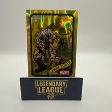 2025 TOPPS CHROME MARVEL #92 SABRETOOTH YELLOW LAVA REFRACTOR