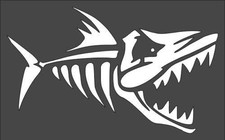 Fish Skeleton Stencil 5x8" Reusable Plastic Craft Stencil