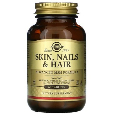 Solgar Skin, Nails & Hair, Haut, hochentwickelte MSM-Formel, 60 Tabletten