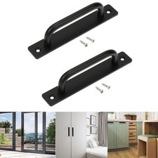 2/4Pc Heavy Duty Alloy Sliding Barn Door Handle Pull Flush Hardware Drawer Pulls