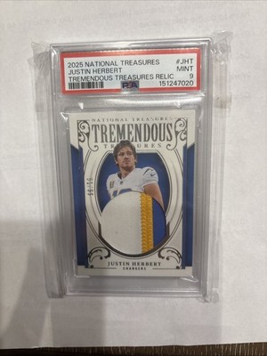 2025 Panini National Treasures - Tremendous Treasures Justin Herbert #TT-JHT /99