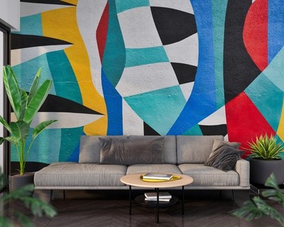 3D Geometric Graphics Graffiti Wall Murals Wallpaper Murals Wall Sticker