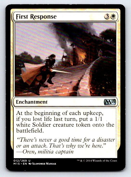 First Response 12 Uncommon Magic 2015 (M15) Magic: The Gathering Lightly Played