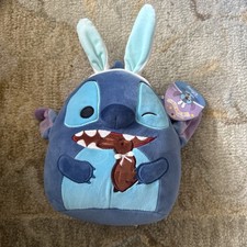 Stitch 2025 Easter Chocolate Bunny 12 Inch W/Ears Squishmallow Disney Plush NWT
