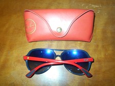 Ray Ban Scuderia Ferrari RB 4125-M F644/71 Black Red Gray Glass Lens Sunglasses
