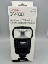 Sunpak DF4000U PowerZoom Shoe Mount Flash for Canon Nikon DSLRs - NEVER OPENED