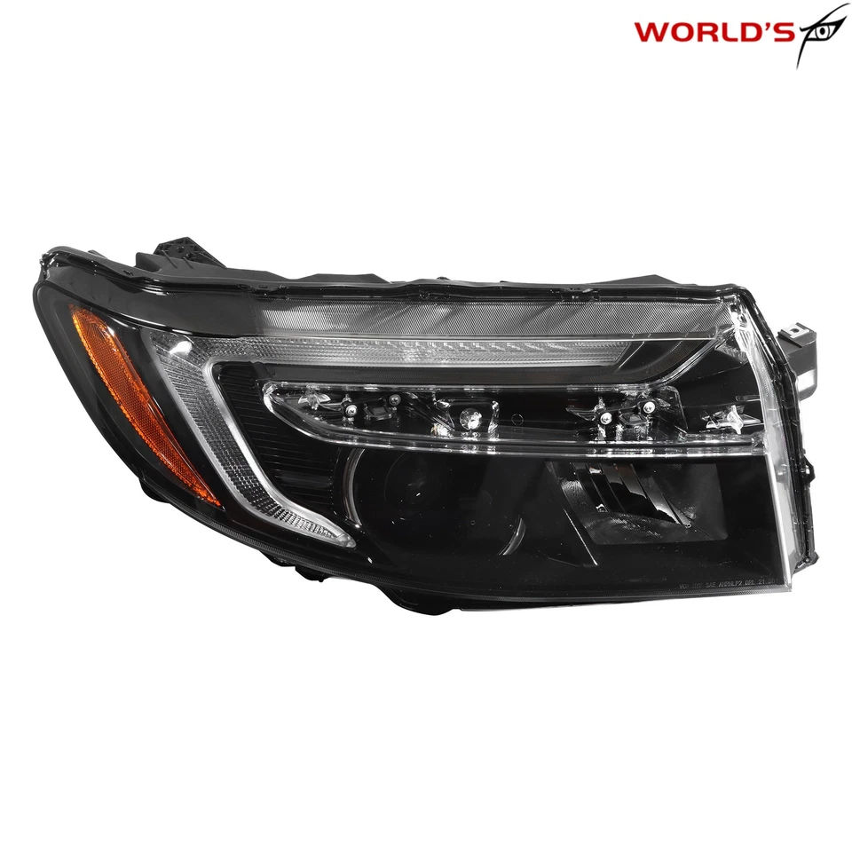For Honda Ridgeline/Passport 2022-2025 Front Headlight W/ LED DRL Black 7Pins RH - Image 3 of 4