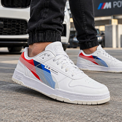 PUMA BMW M Motorsport RBD Game Men 11 White Sneakers 308732-02 NWOB Racing Retro