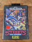 Streets of Rage (Sega Genesis, 1991) Authentic Game Cartridge + Case