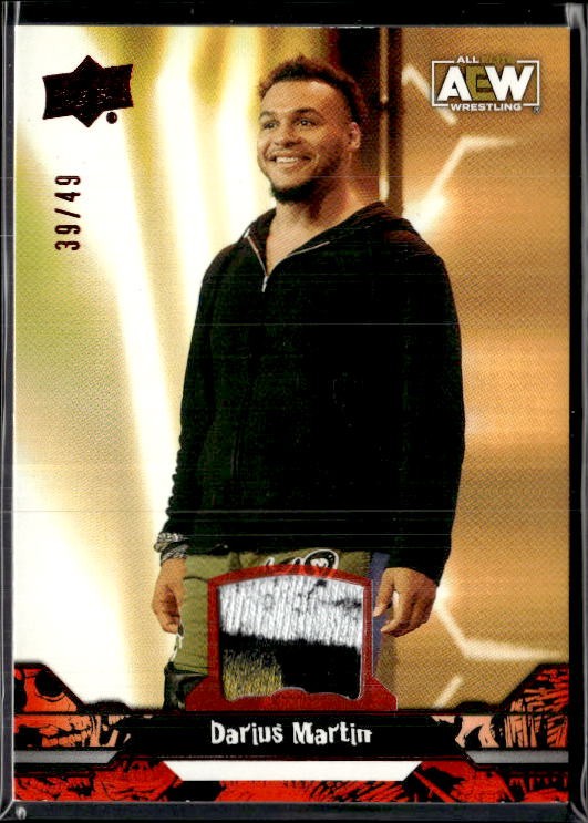 2023 Upper Deck AEW #29 Darius Martin Memorabilia Patch Red /49