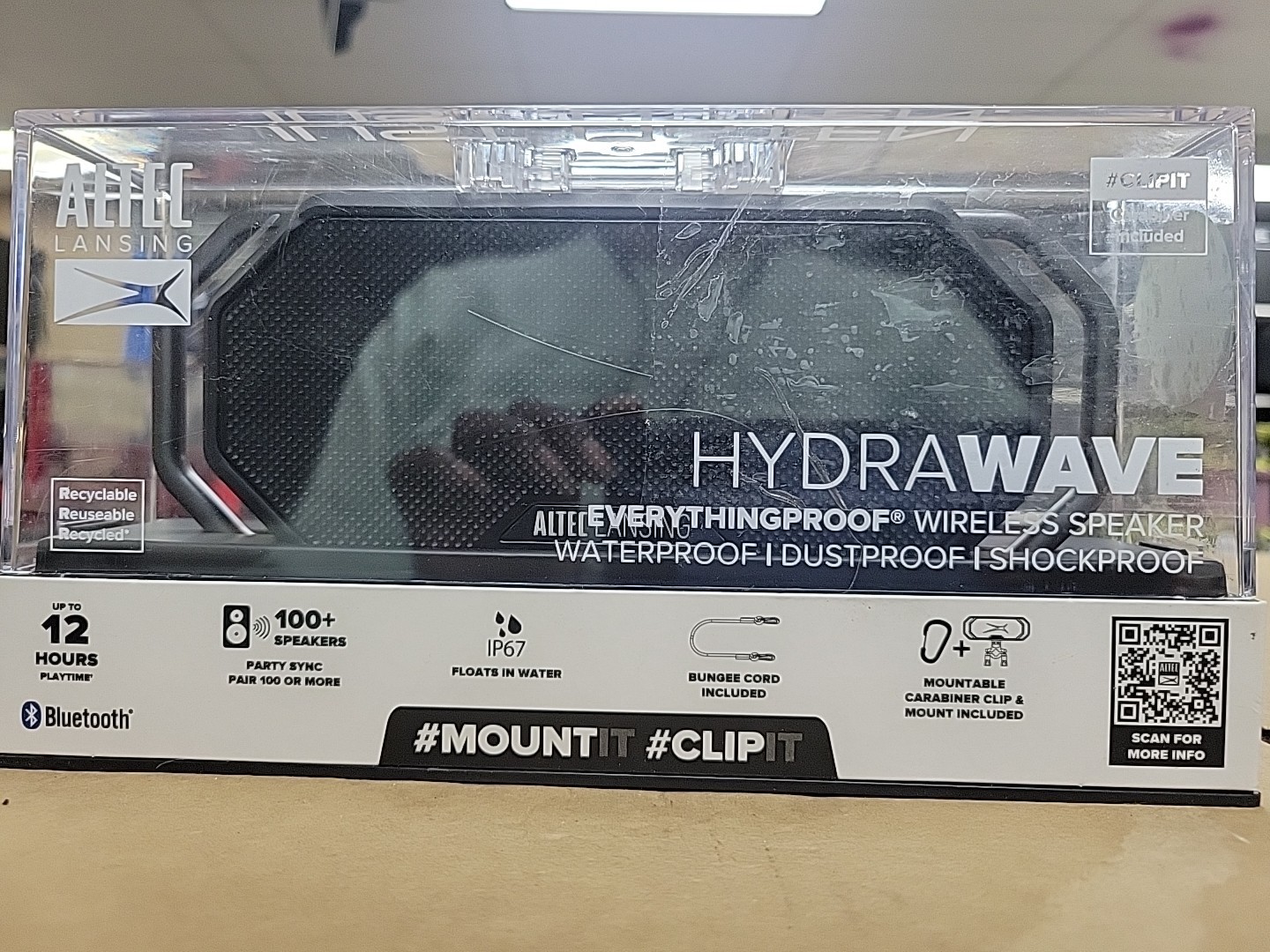 Altec Lansing HydraWave Bluetooth Waterproof Speaker - Black