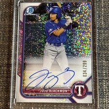2022 Bowman Chrome Shimmer Auto 34/299 Jojo Blackmon