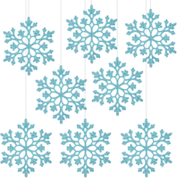 24 StüCk Schneeflocken Weihnachten Deko, Weihnachtsbaumschmuck Glitter HäNgende