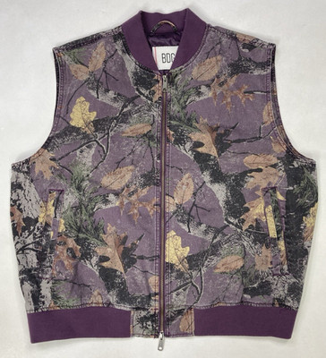 BDG Urban Outfitters Vest Jacket Men XL Purple Camo Leaf