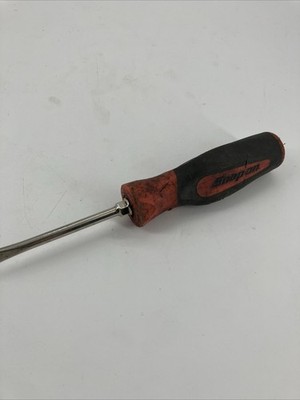 Snap-on Tools SHD4 1/4'' Flat Tip Hard Grip Standard Screwdriver Red & Gray