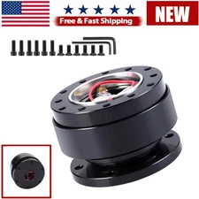 Universal Cars Steering Wheel Quick Release HUB Adapter Snap Off Boss Kit Black