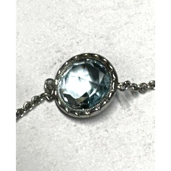 TACORI 925 STERLING SILVER AND 18K YELLOW GOLD AND SKY BLUE TOPAZ BRACELET SKY - Image 3 of 4