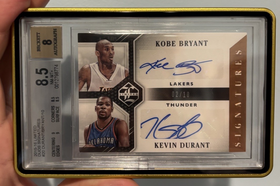Kobe Bryant Auto Dual Kevin Durant Panini #/10