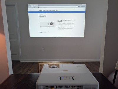 Optoma ZU606T-W - 6,000 ANSI Lumen WUXGA Professional Laser Projector - White