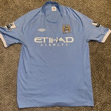 MANCHESTER CITY 2010 2011 FOOTBALL SOCCER SHIRT JERSEY UMBRO 11 Johnson MEDIUM