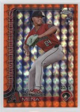 2025 Topps Chrome Orange Geometric Refractor 3/25 Cristian Mena #102 1co7