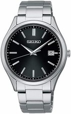 SEIKO SELECTION SBPX147 Sapphire Crystal 38.7mm Solar Watch Silver Black F/S