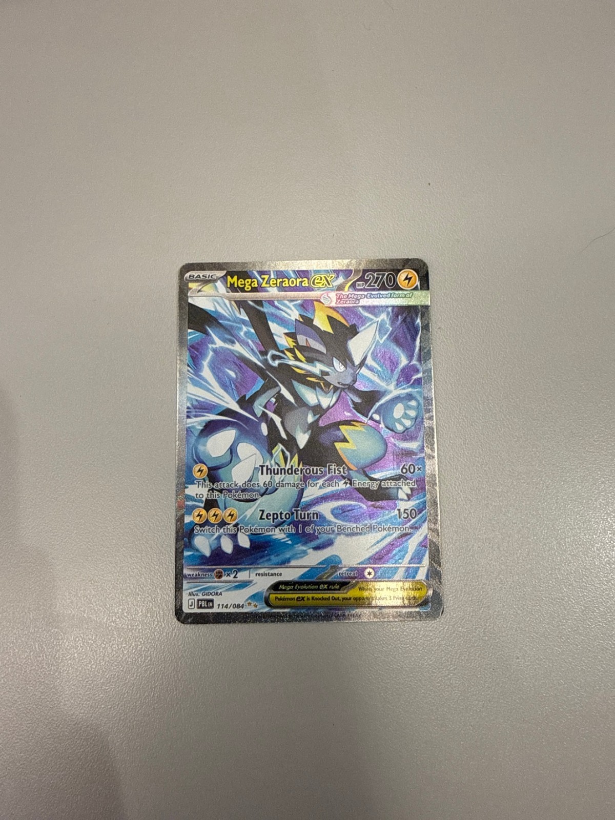 Mega Zeraora ex 114/084 Pitch Black Pokemon Card Ungraded
