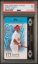 2008 Topps Moments & Milestones Blue 10/10 Albert Pujols #13 Cardinals PSA 7