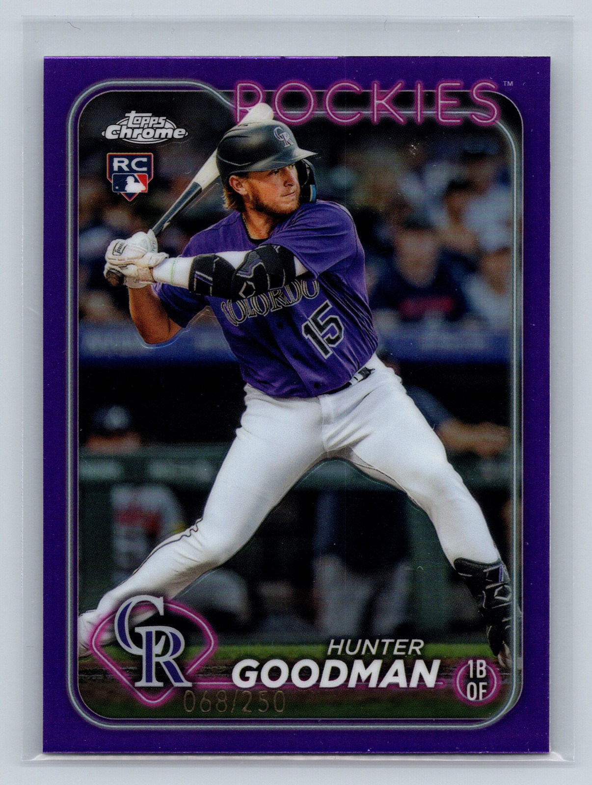 2024 Topps Chrome #99 Hunter Goodman Purple Refractors #068/250