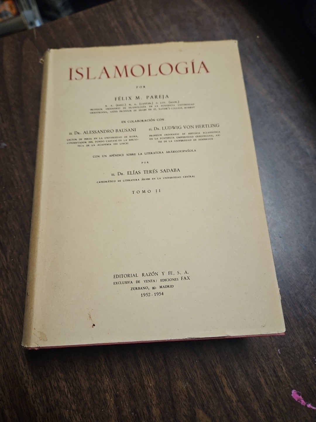 Islamologia F. M. Pareja - Tomo II