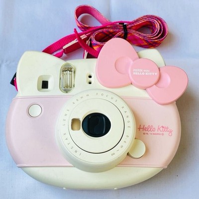 FUJIFILM Instax mini Hello Kitty Film Camera Operation Tested w/Strap From Japan