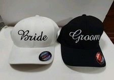 Bride Groom Caps. New.