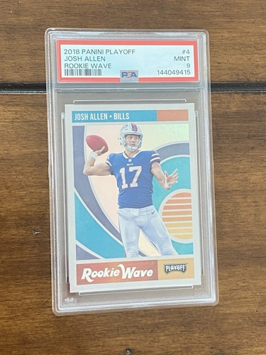 2018 Panini Playoff Rookie Wave #4 Josh Allen Rookie Wave PSA 9 MINT