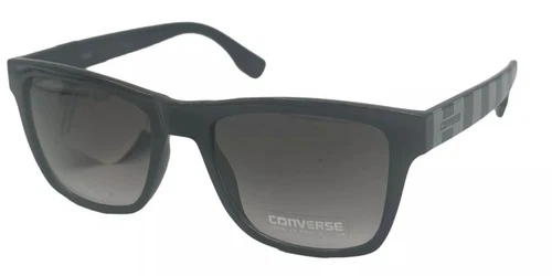 Converse Black Mens Sunglass Square Plastic Smoke Gradient Lens H106 - Picture 1 of 5