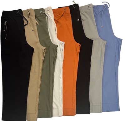 Damen Stretchhose 7/8 Caprijeans Caprihose elastisch Sommerhose Reißverschluss