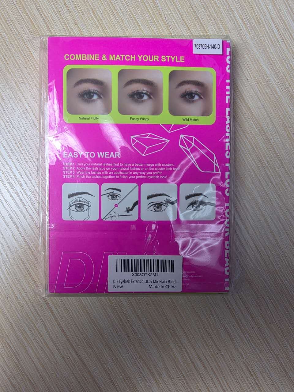 DIY Eyelash Extension, 140pcs Super Thin Band Cluster Lashes, Natural Reusable