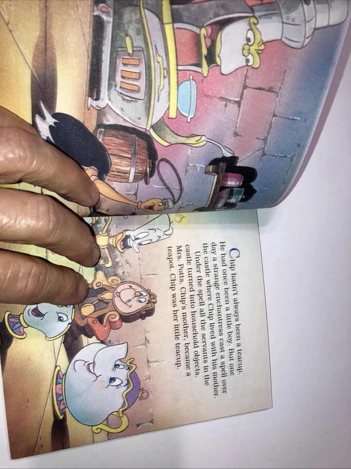 Disney Beauty and The Beast Chip The Teacup First Little Golden Book #10152-23 ( Foto 4 de 4